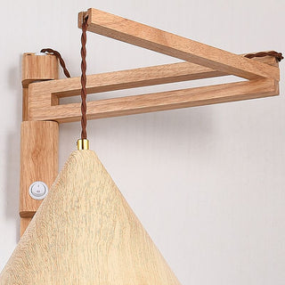 Ozawa Vintage Trä Metall Vägglampa Inomhus Vardagsrum Sovrum