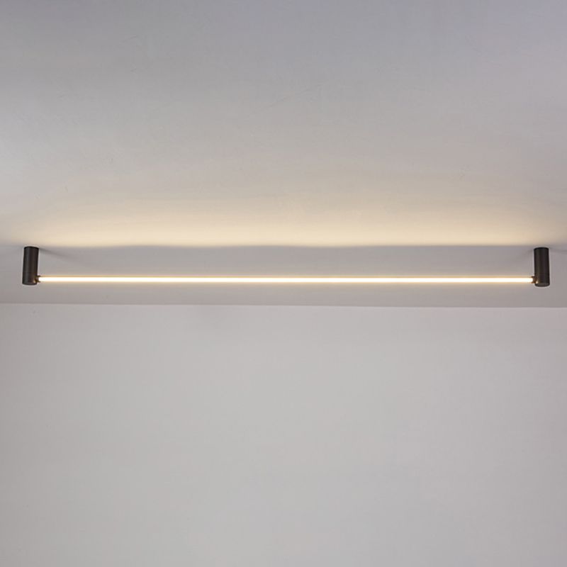 Arisha minimalistisk linjär taklampa för utanpåliggande montering, svart, hall