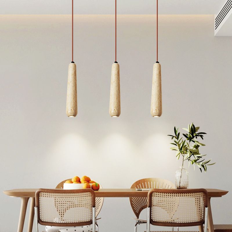 Muto minimalistisk pendellampa i trä, naturlig träfärg