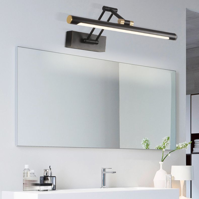 Arisha moderne justerbar LED-væglampe i metal med spejlfront, sort/hvid