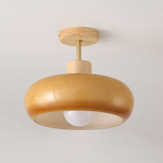 Hailie Modern Glob Trä Glas LED Taklampa Vardagsrum Sovrum Matsal