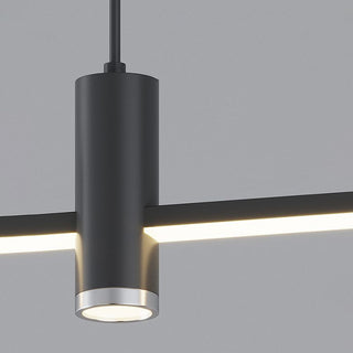 Edge Modern Linjär Pendellampa Metall Svart Vardagsrum