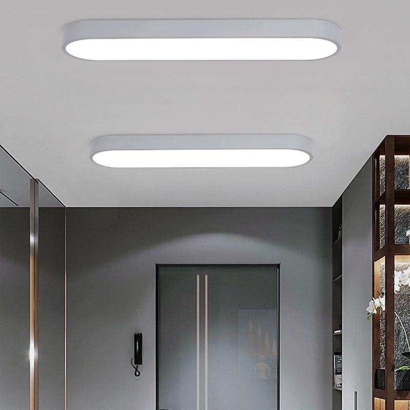 Arisha Oval Flush Mount LED Ceiling Light, Black/White/Grey/Gold