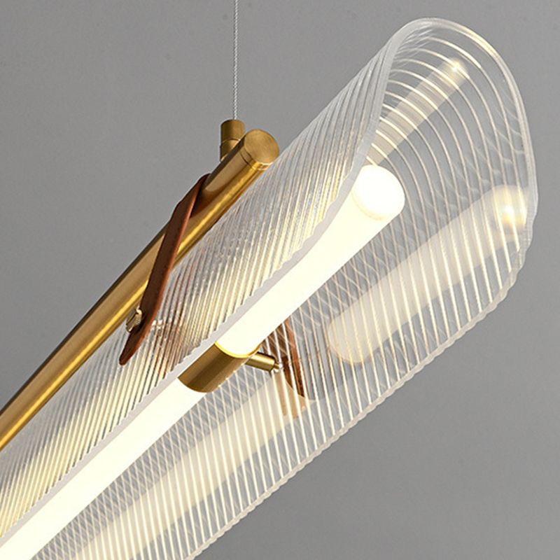 Arisha Pendant Light Linear Modern, /Metal, Black/Gold, Study