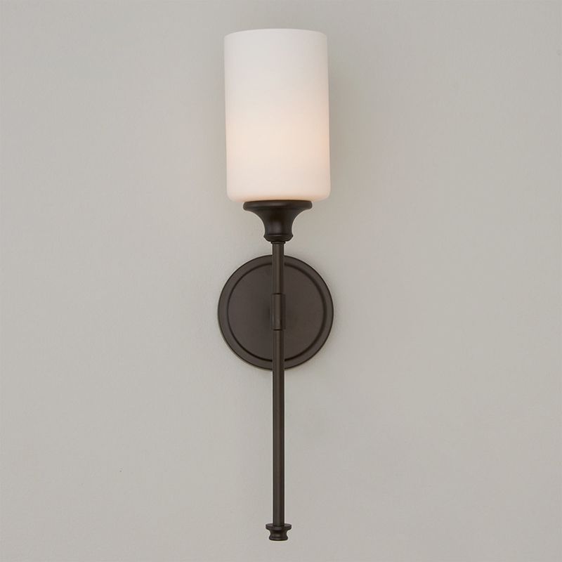 Arisha Milky Glass Mirror Front Vanity Wall Lamp, 2 Colour