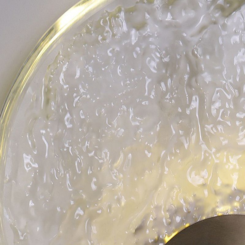 Kristy art deco-væglampe med globus i krystal og metal til soveværelset, guld