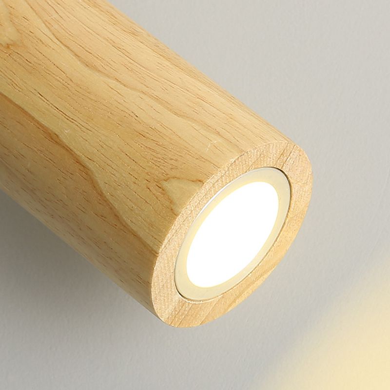 Muto modern justerbar LED-takspotlight i trä