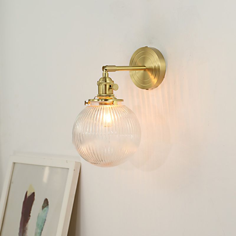 Valentina lyxig klot-/blomformad vägglampa för sminkbord, guld, sovrum
