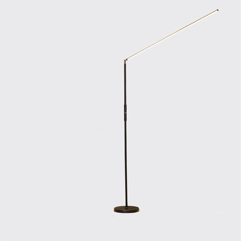 Edge minimalistinen lineaarinen lattiavalaisin, metalli, musta/valkoinen