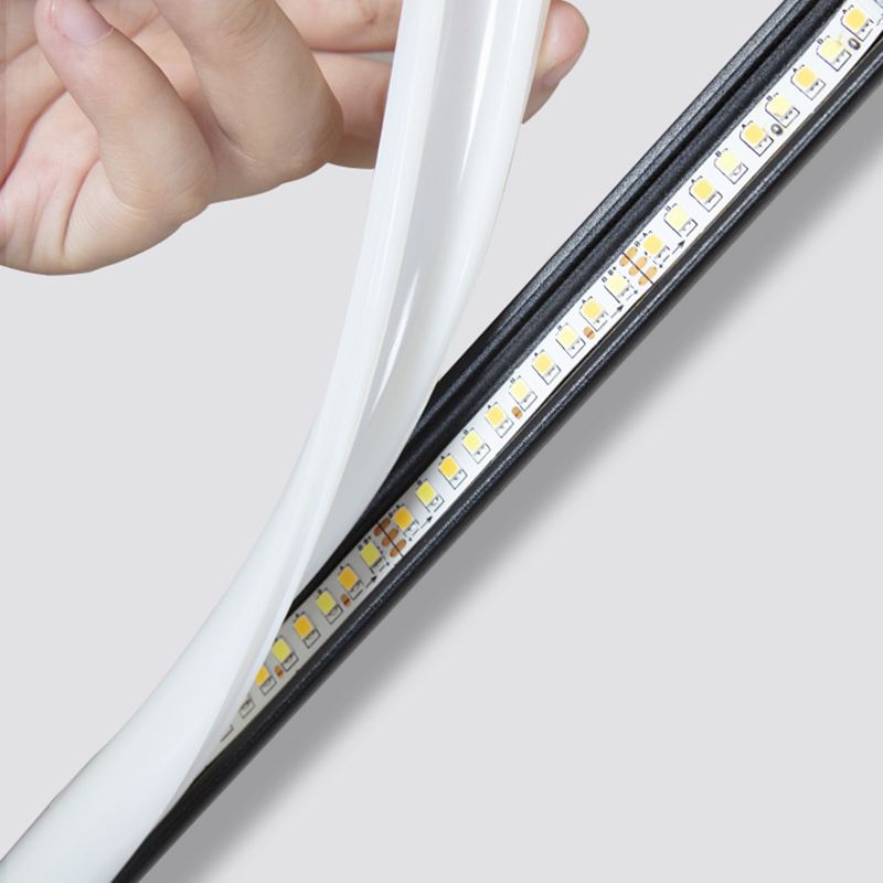 Edge minimalistinen lineaarinen lattiavalaisin, metalli, musta/valkoinen