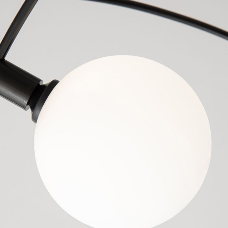 Valentina modern pendellampa med klot, metall/glas, svart/guldfärgad, sovrum