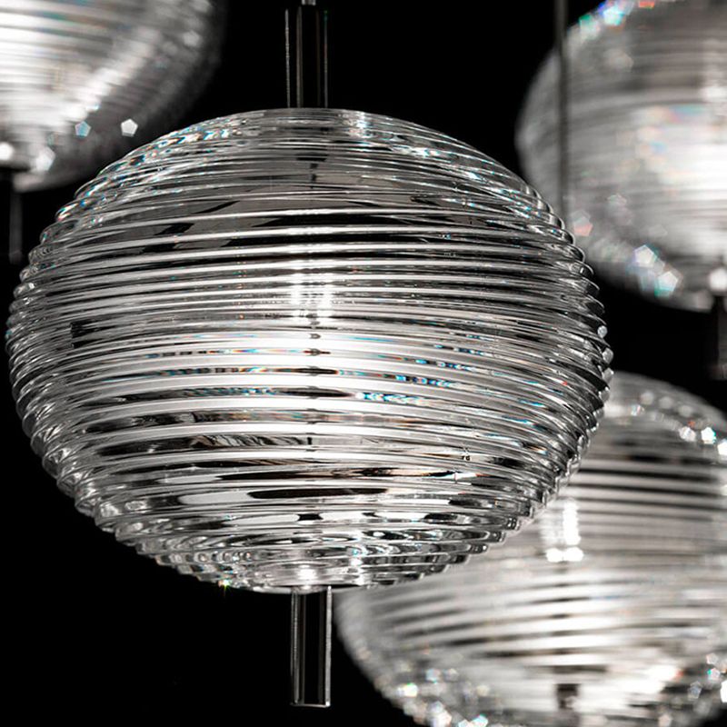 Valentina modern designad art déco-pendellampa, svart/guld