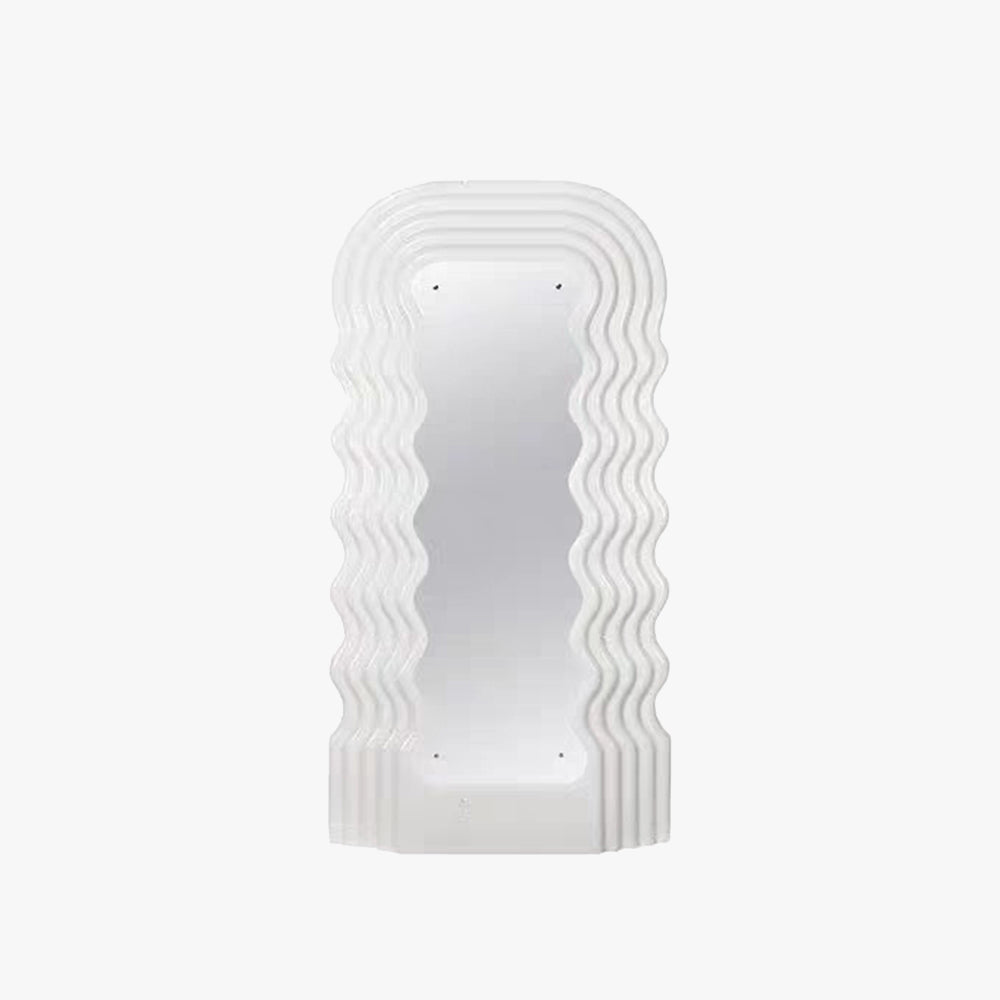 Morandi farverig gulvlampe med spejl, PVC og glas