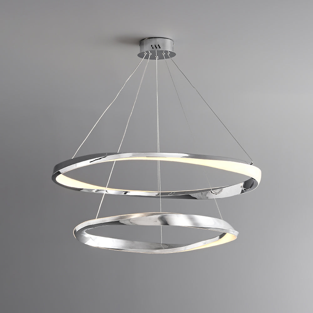 Arisha minimalistisk ringformad spiralpendellampa, guld