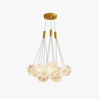 Valentina Modern LED Guld Metall Glas Pendellampa Vardagsrum Matsal