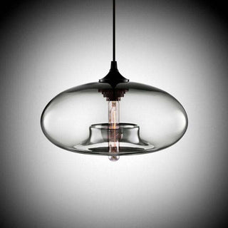 Hailie Modern Brödformad Glas LED Pendellampa Sovrum Matsal