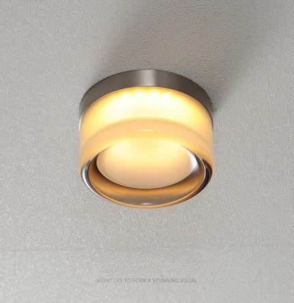 Ray Modern Mini Drum Metal/ Outdoor Wall Lamp, Transparent