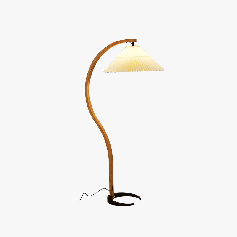 Muto Unique LED Floor Lamp, Wood/Metal, Living Room