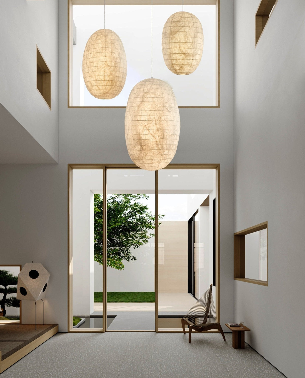 Cove retro-pendellampe i silke
