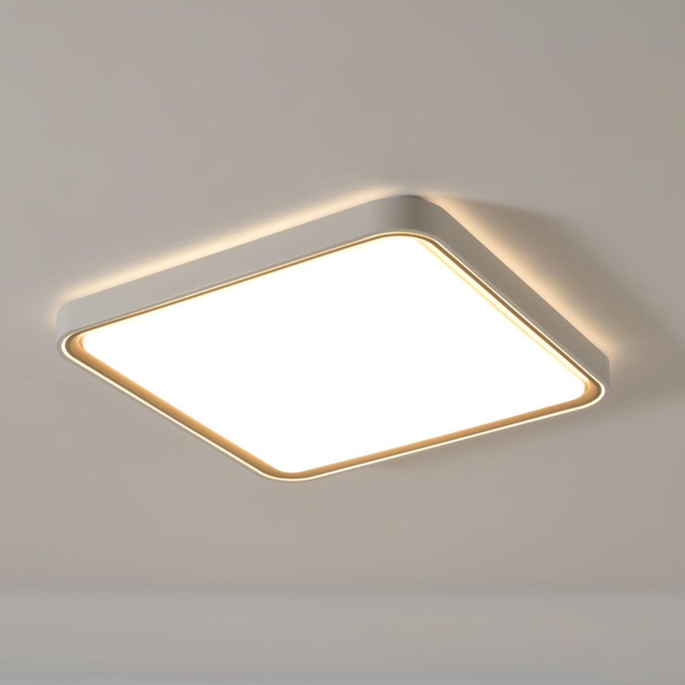 Arisha minimalistisk rund/firkantet metal-loftslampe til planmontering, guld
