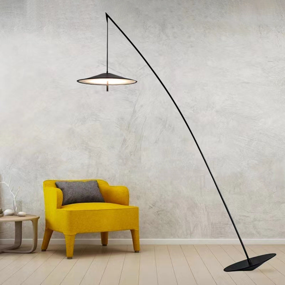 Salgado frisbee-golvlampa med fiskespödesign, vardagsrum