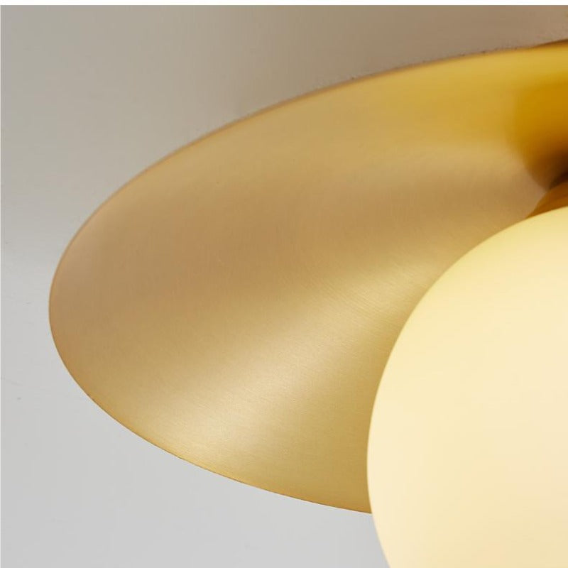 Arisha nordisk retro LED-loftlampe i metal og glas til gang