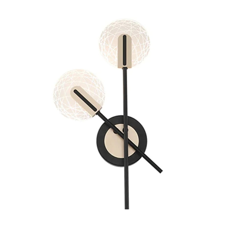 Valentina Wall Lighting Disc Modern, Metal/, Black/White, Bedroom