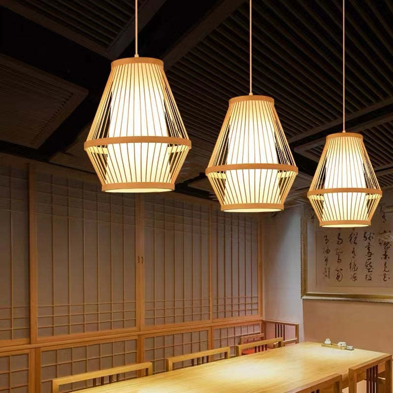 Muto Rattan Handmade Woven Bamboo Vintage Pendant Light