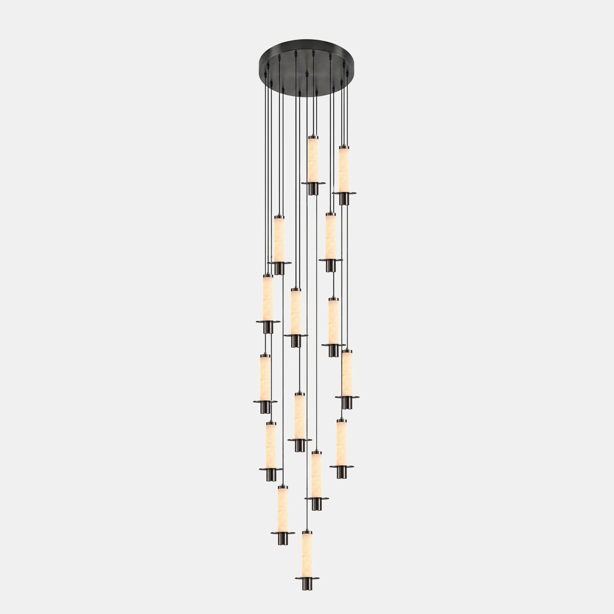 Eirenelia slank cylindrisk pendel i alabast