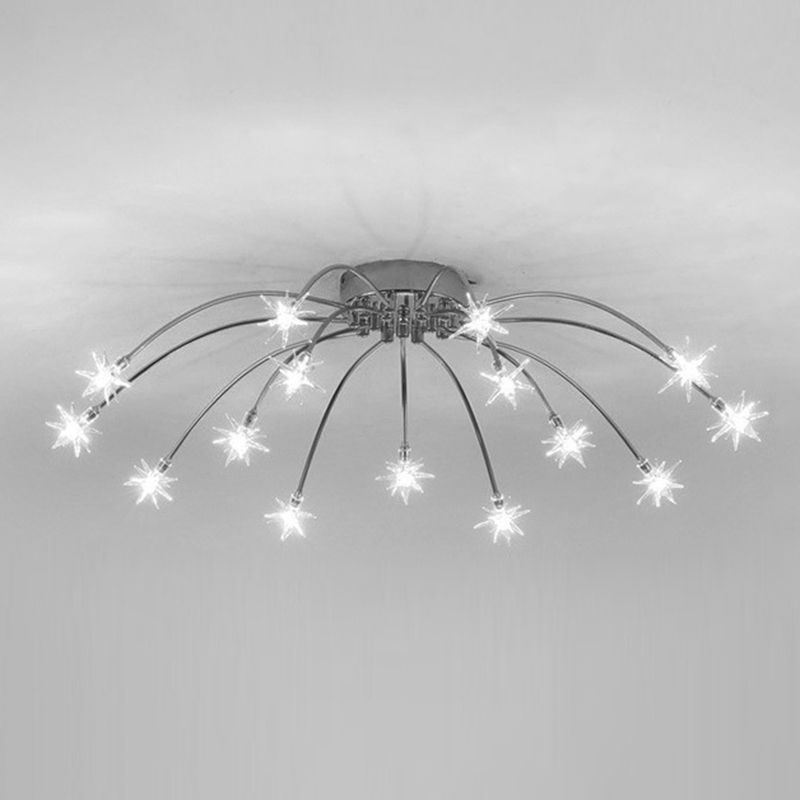 Arisha art deco-ljósmálmloftlampi með stjörnubjarma