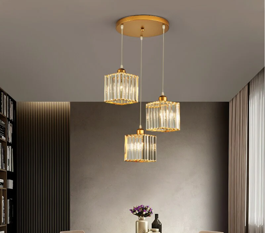 Maruvo Pendant Light Modern Cluster Cylinder Glass