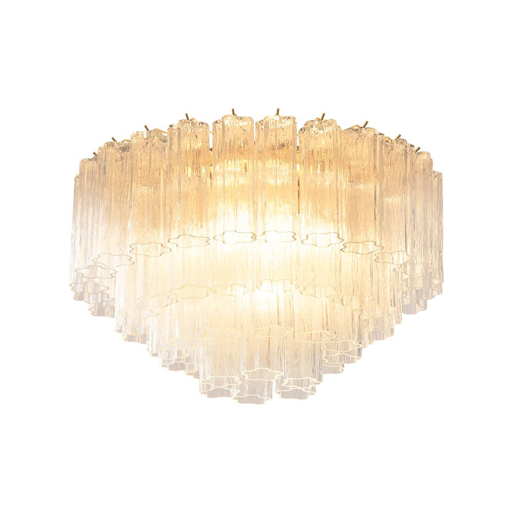 Veliaine loftslampe i pink Murano-glas, vintage