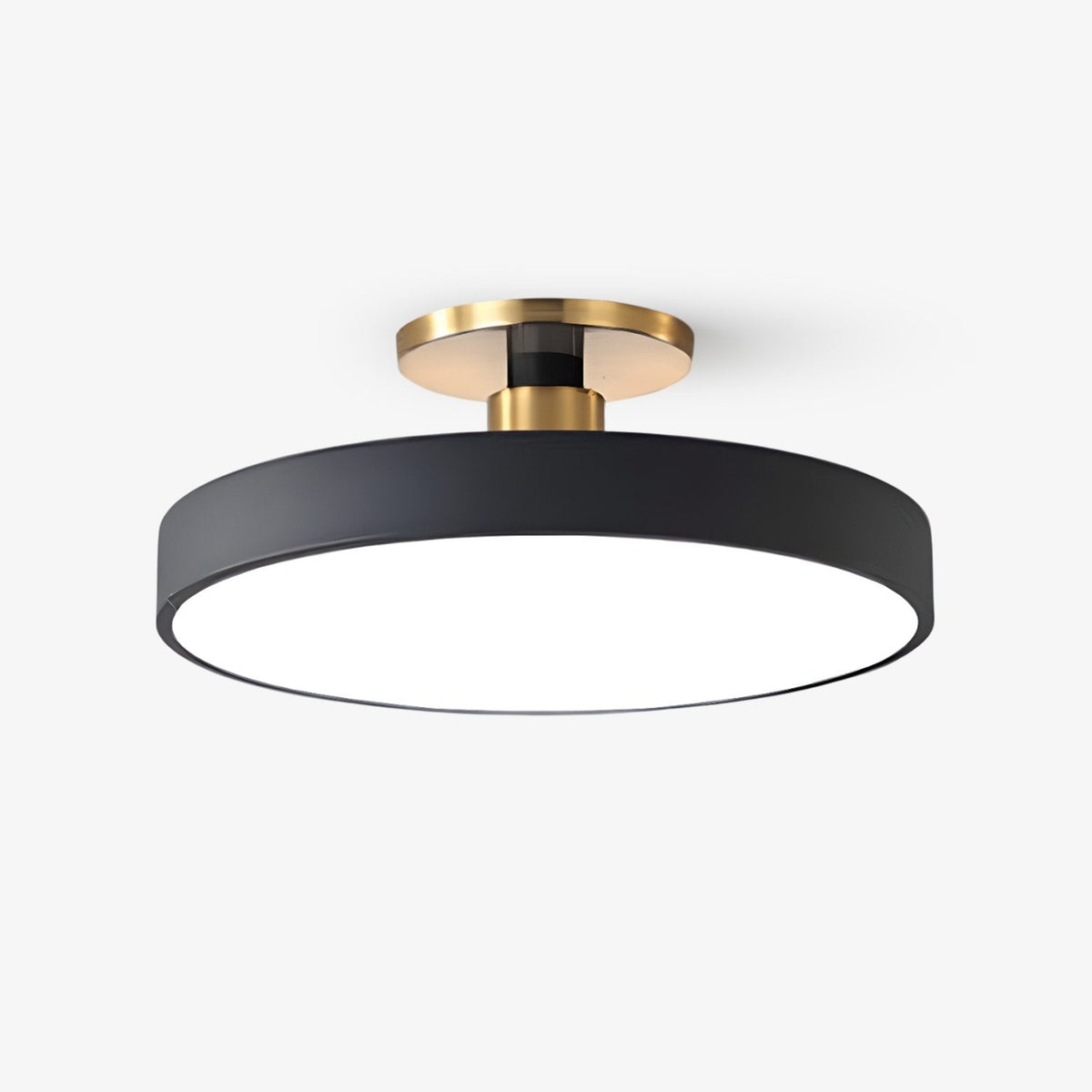 Aureiella moderne loftlampe, plan montering, sort og guld