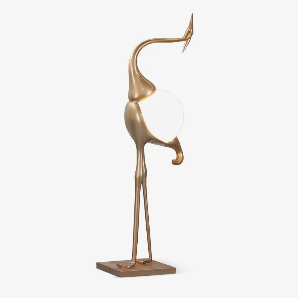 Vägglampa formad som en trana