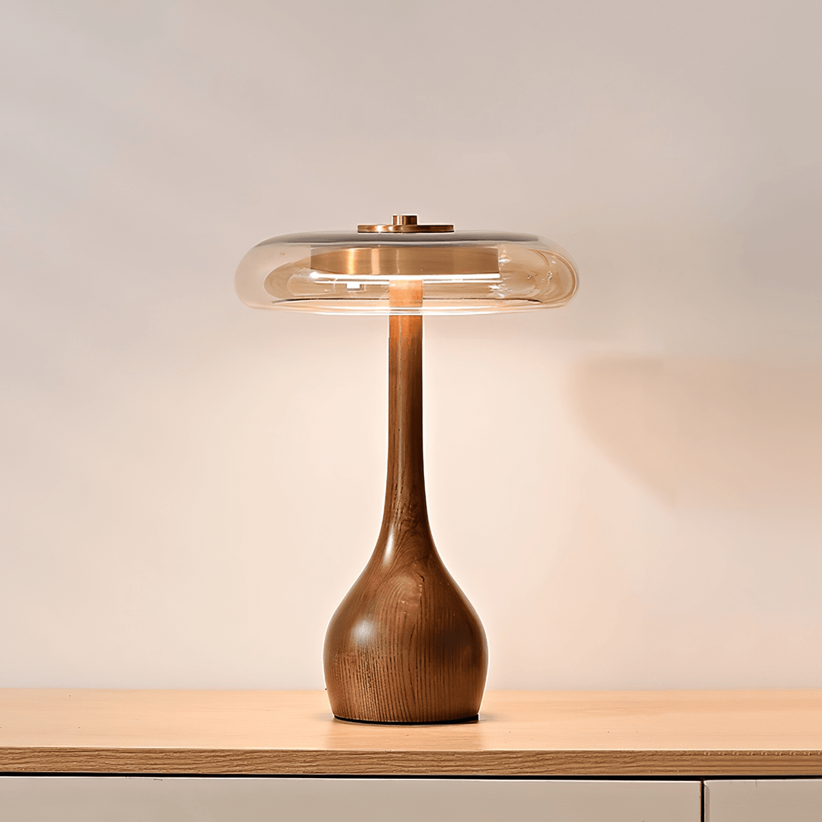 Bux modern bordslampa i trä