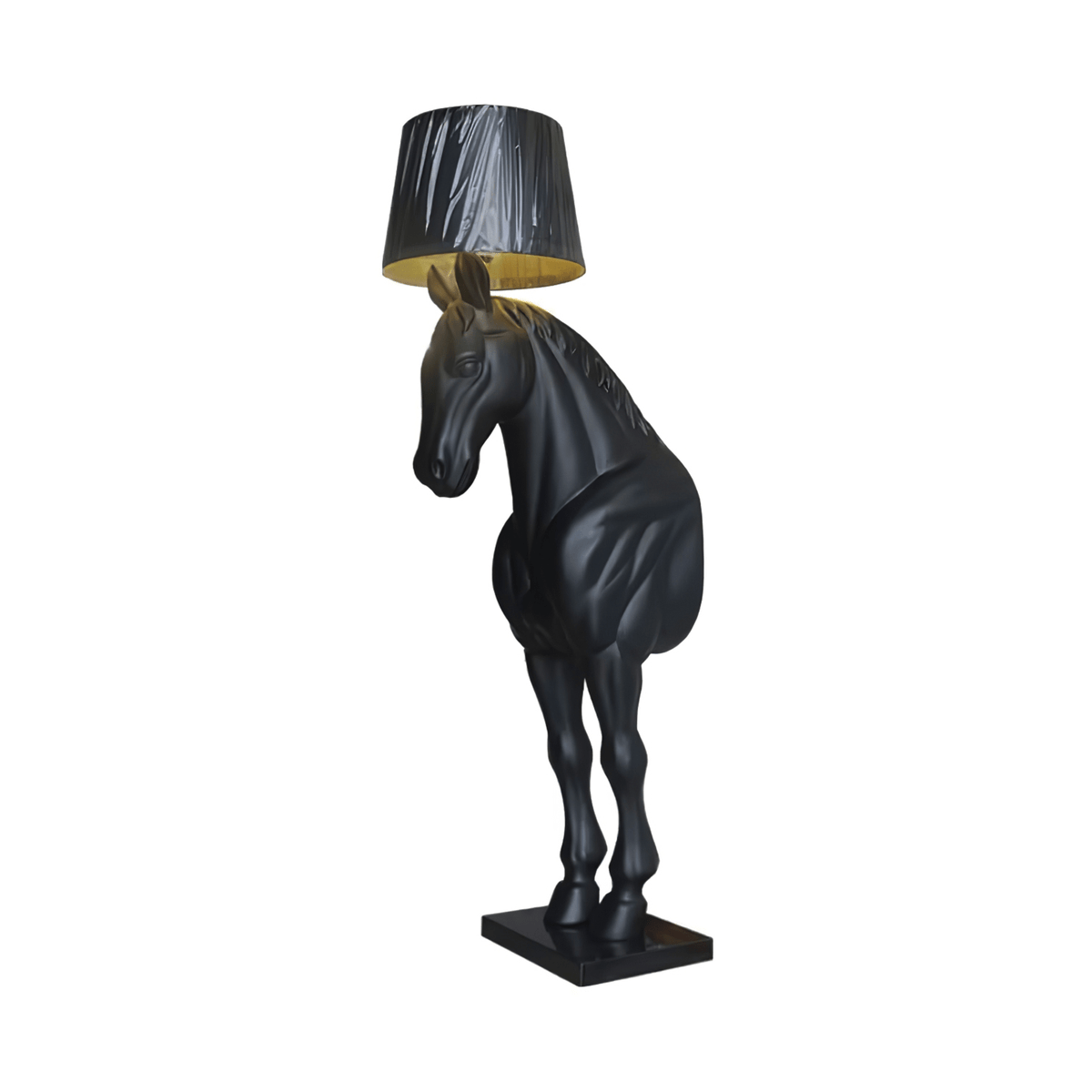 Candeeiro de pé Brammell com estátua de cavalo