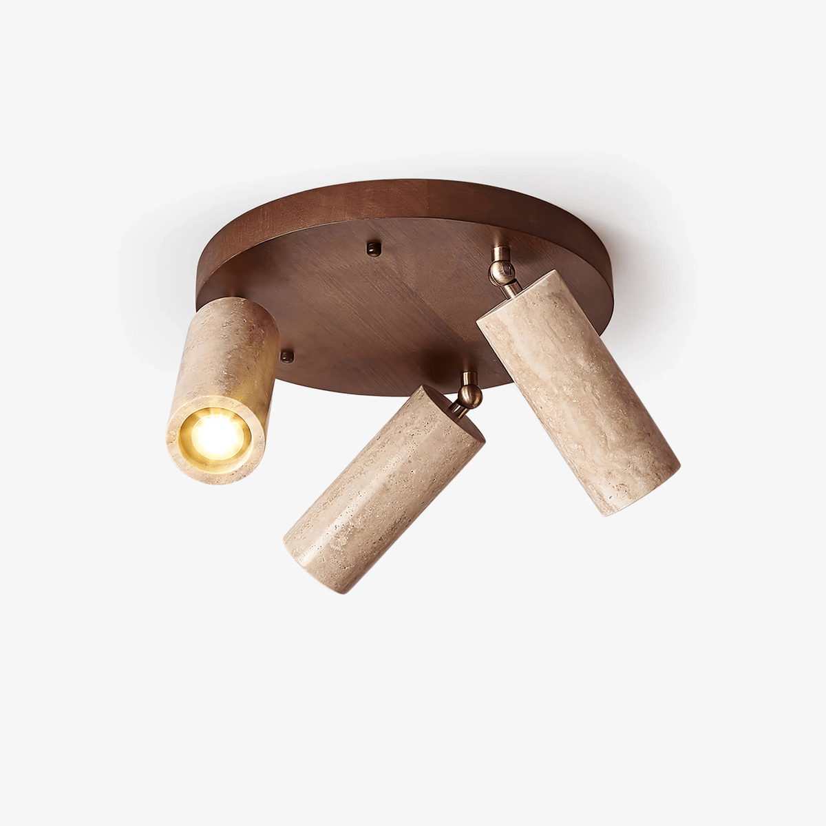 Zevenion-loftlampe i travertin med flere arme