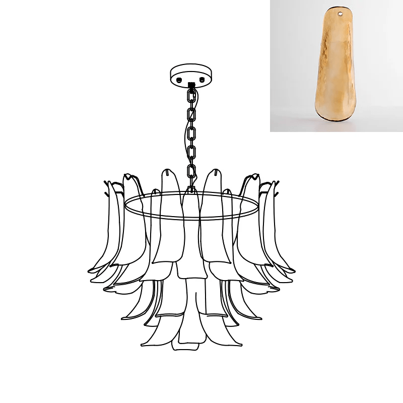 Glyra Amber Bloom ljósakróna