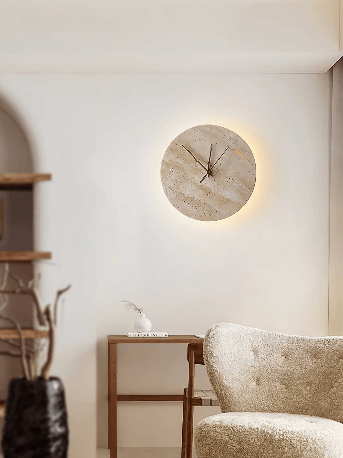 Nororielle minimalistinen travertiini-seinävalaisin