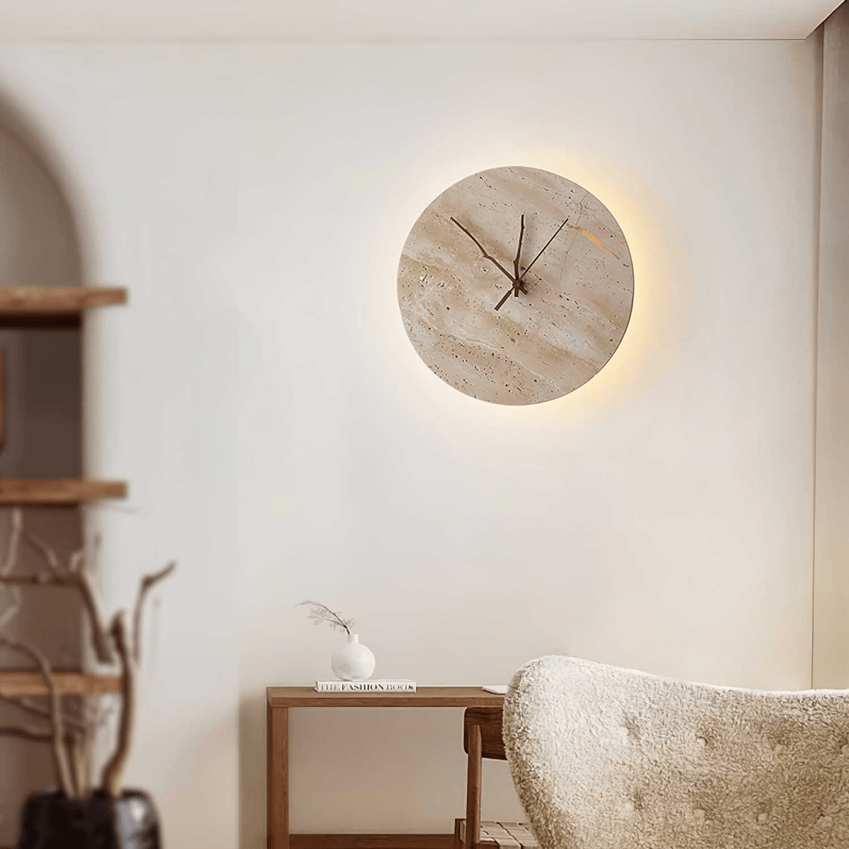 Nororielle minimalistinen travertiini-seinävalaisin