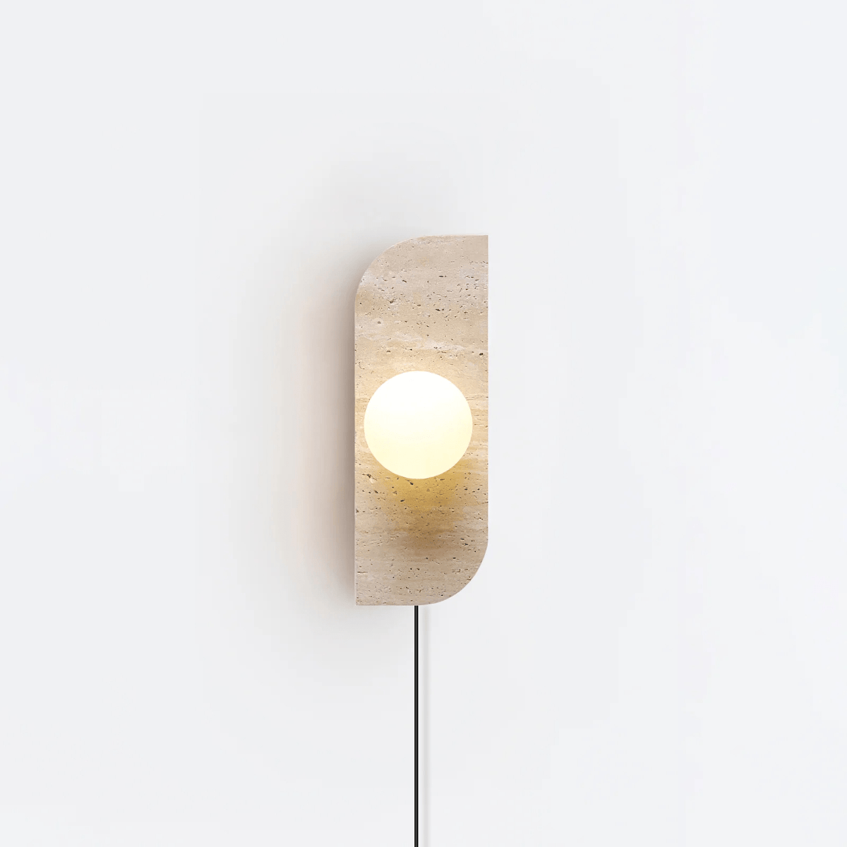Serearia minimalistisk plug-in-væglampe i travertin
