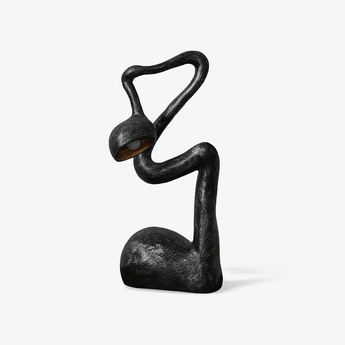 Twist svart skulptural bordslampa
