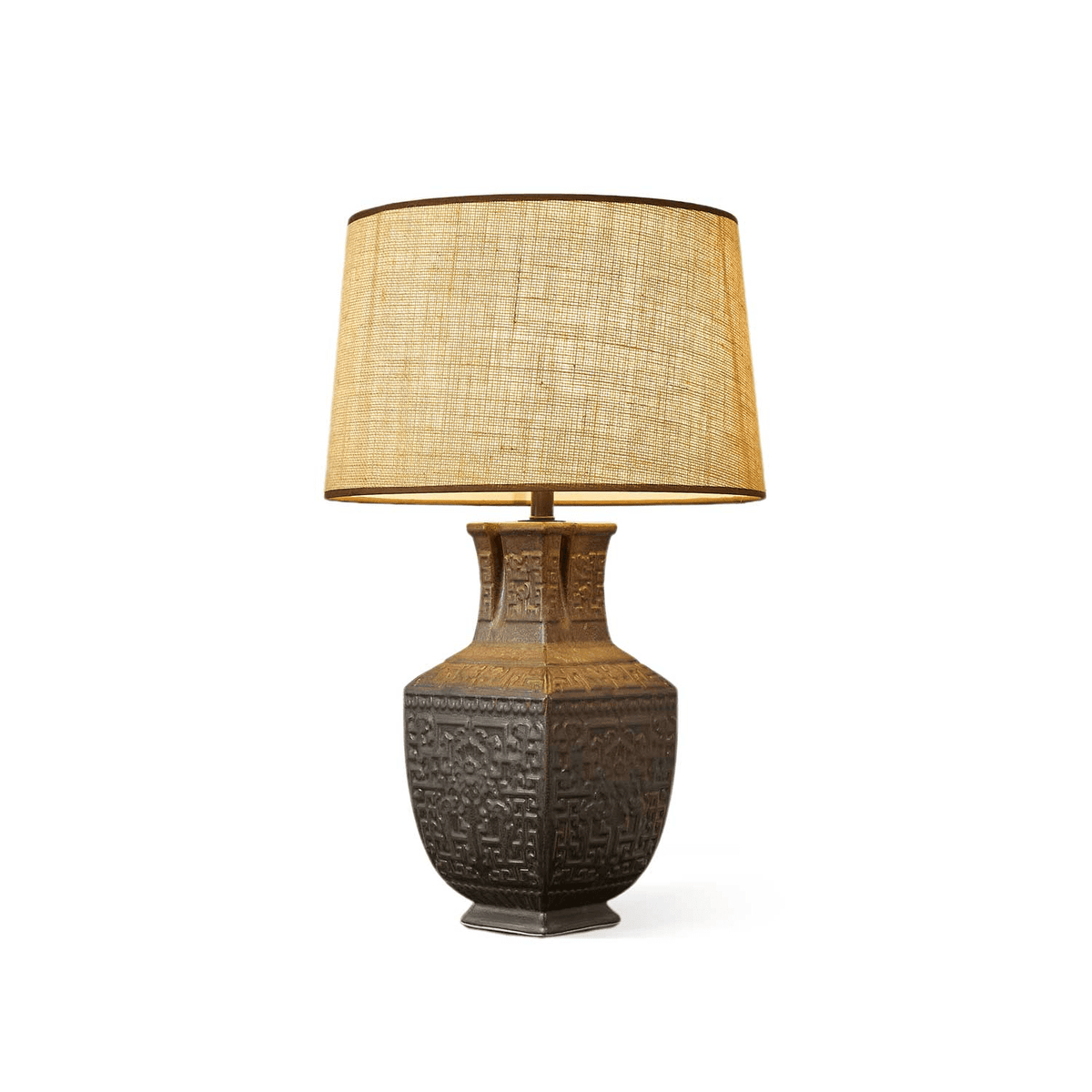 Echo vintage-bordlampe i stof