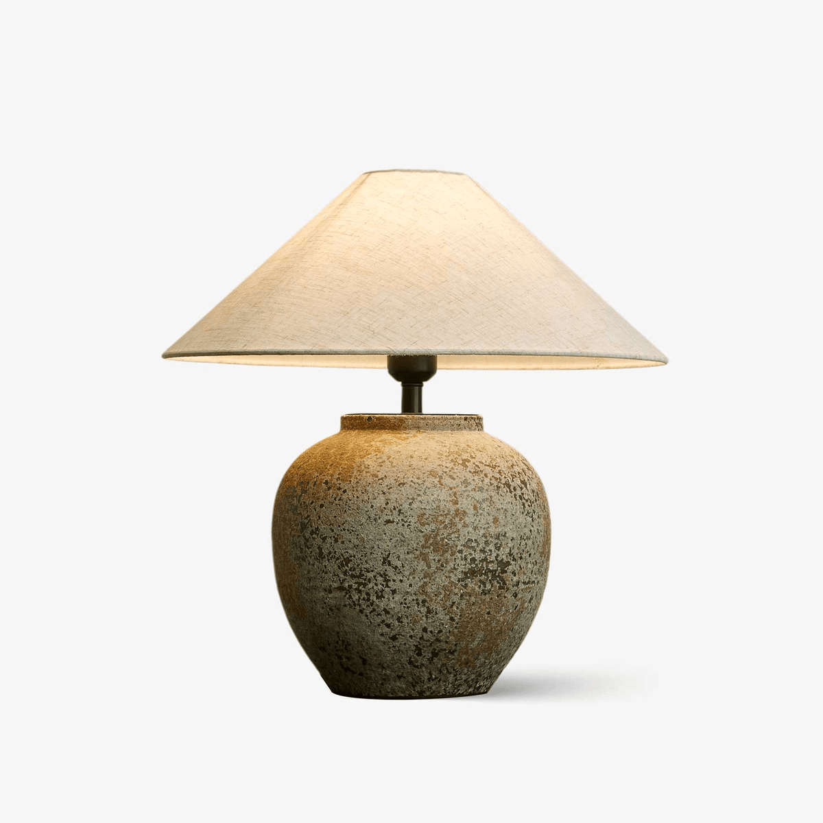 Wells rustik keramisk bordlampe