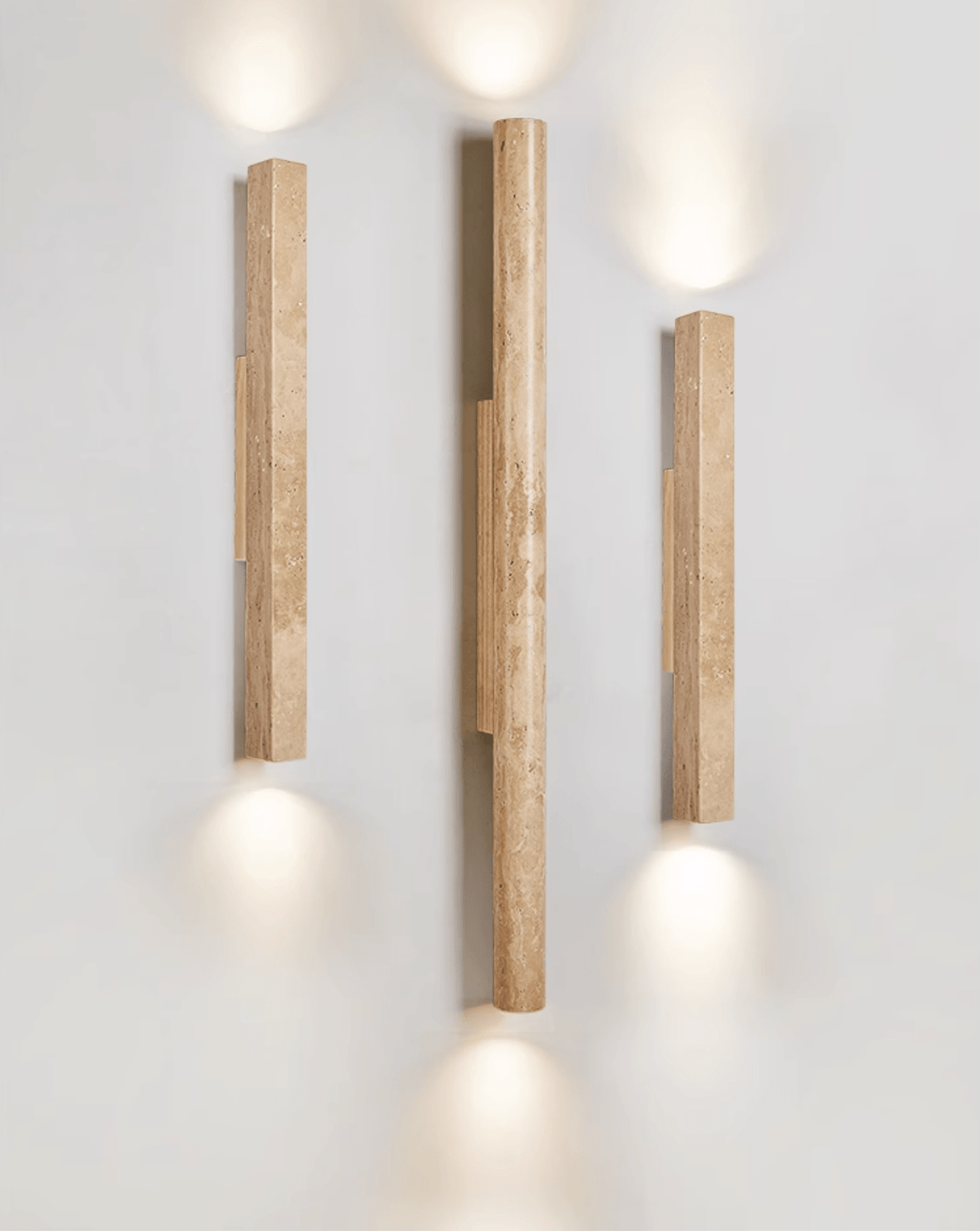 Noriira minimalistisk væglampe i travertin