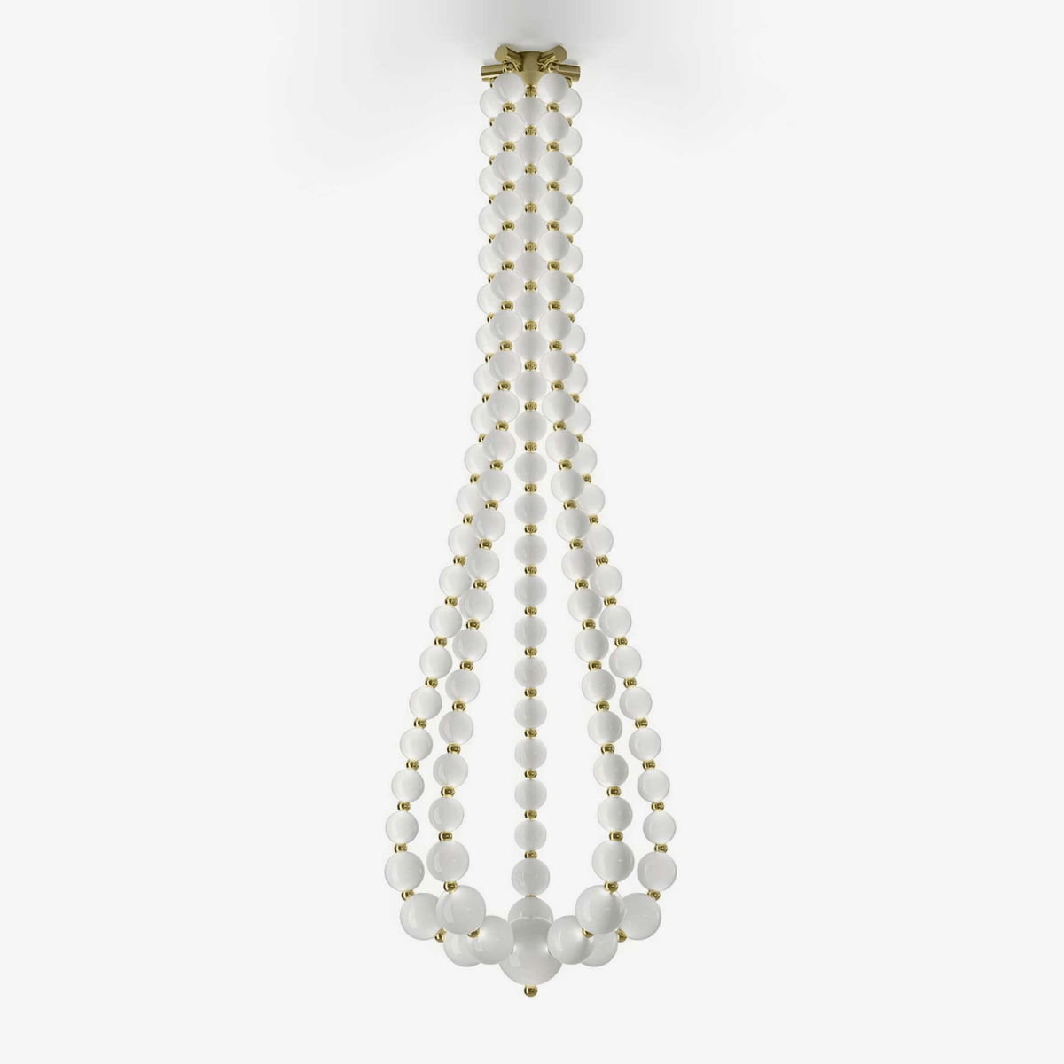 Candeeiro de teto de contas de vidro PearlCascade