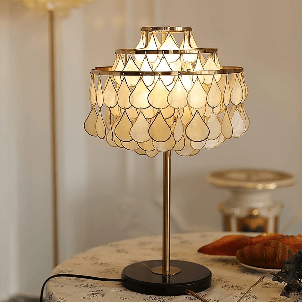 Luksus-skalbordlampe med dråber Jacob