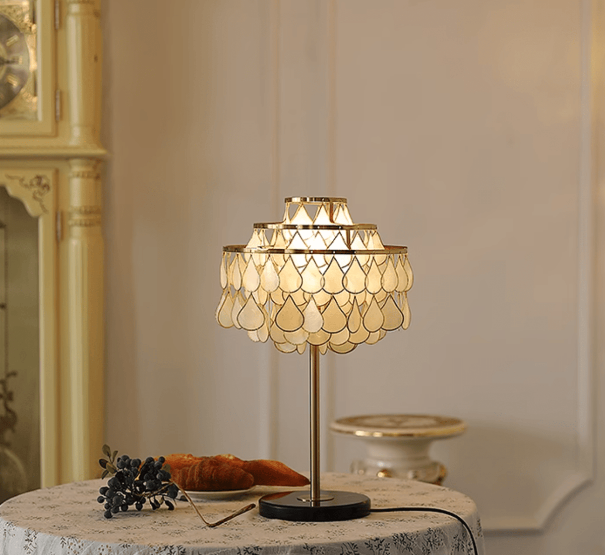 Luksus-skalbordlampe med dråber Jacob