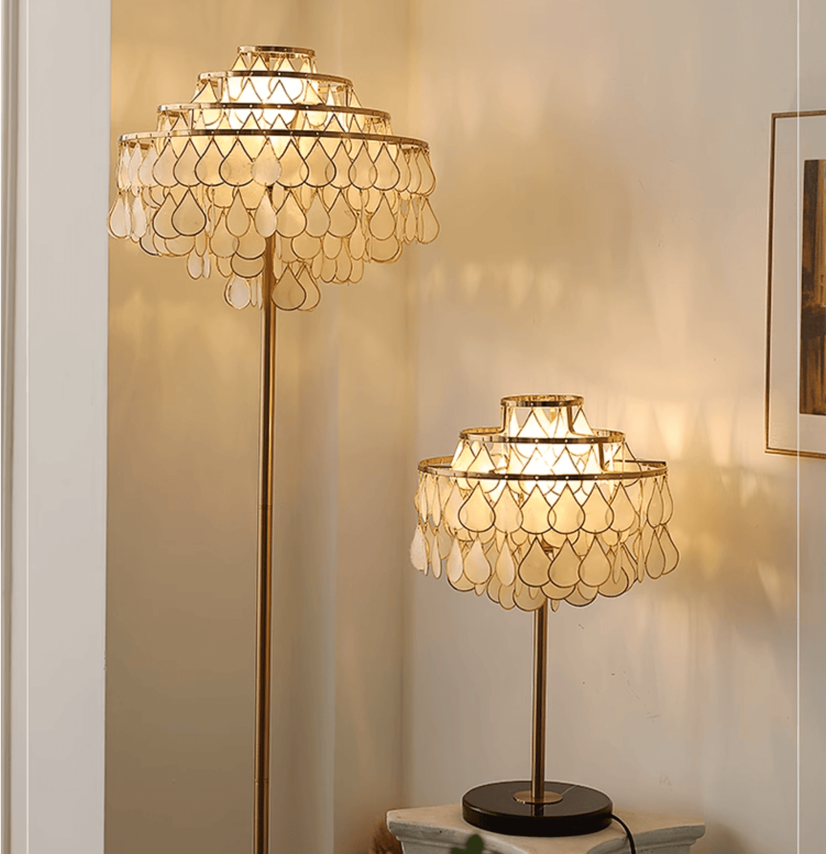 Luksus-skalbordlampe med dråber Jacob