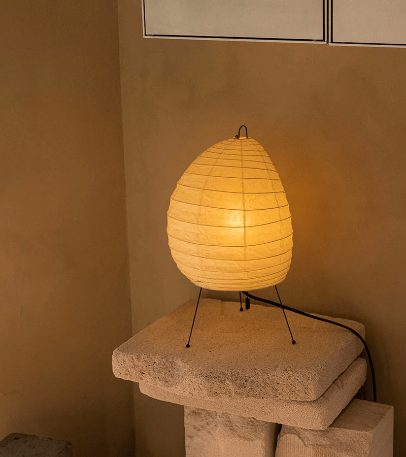 Elaris moderne bordlampe i rispapir